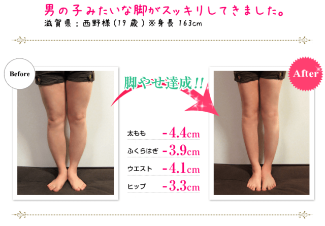 男の子みたいな脚がスッキリしてきました。